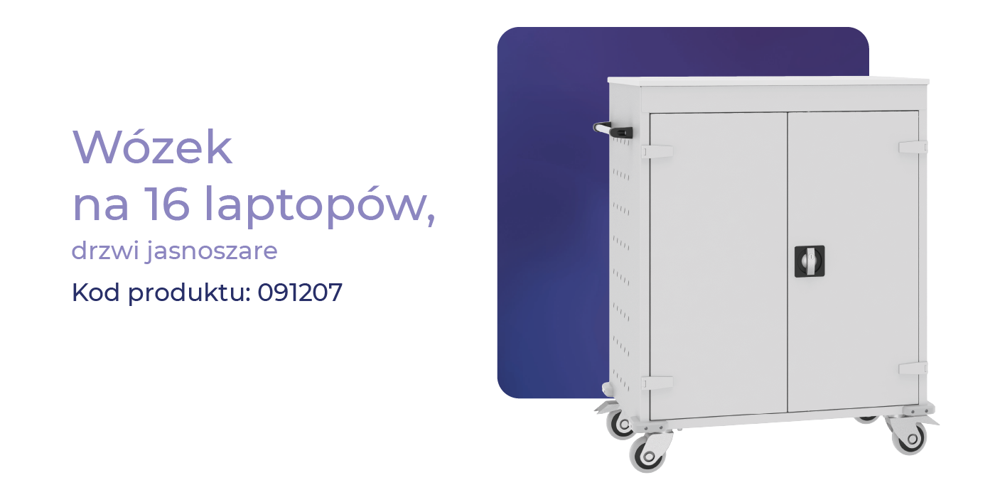 091207 Wózek na 16 laptopów do szkół