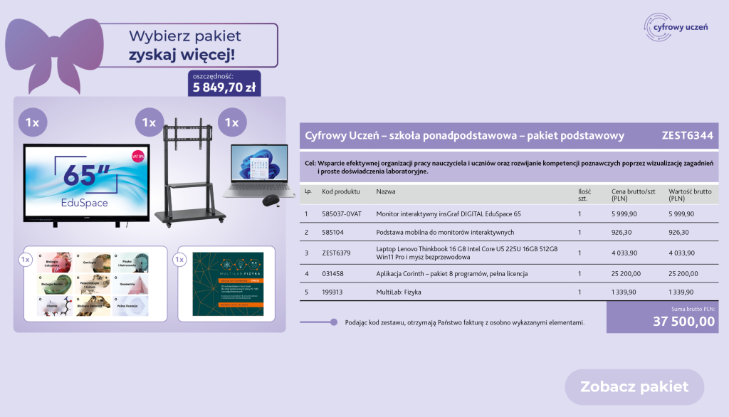 pakiet zaawansowany dla szkoly cyfrowy uczeń zest3644