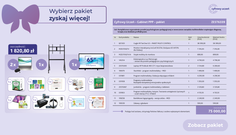 Pakiet cyfrowy Uczeń Gabinet PPP