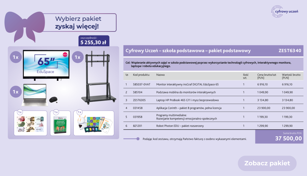 Cyfrowy Uczeń zestaw dla szkoły podstawowejzes6340