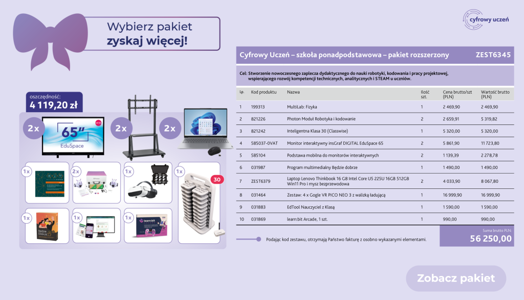 gotowy pakiet szkoła ponadpostawowa zest6345