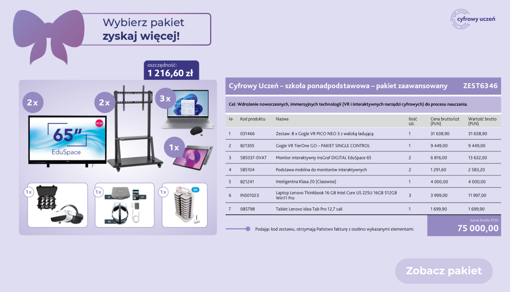 gotowy pakiet szkoła ponadpostawowa zest6346
